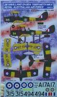 Kora Model DEC72309 DH.82A Tiger Moth Mk.II RAAF Part 2 декали декали 1/72