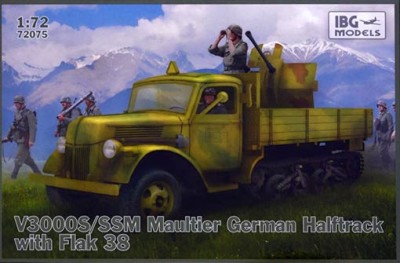 IBG Models 72075 V3000S/SSM Maultier Germ.Halftrack w/ Flak 38 1/72