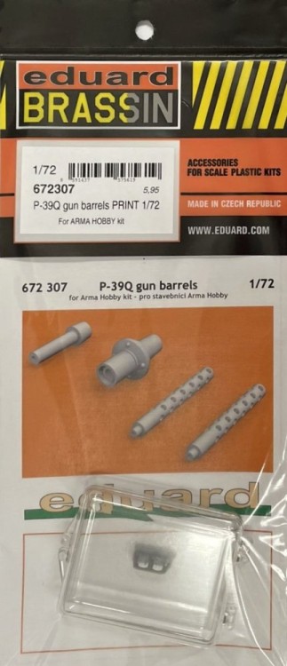 Eduard 672307 BRASSIN P-39Q gun barrels PRINT (ARMA H.) 1/72