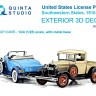 Quinta studio QP+24005 Автомобильные номера США, юго-западные штаты, 1910-1940 1/24