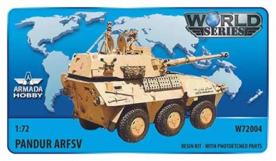 Armada Hobby W72004 Austrian 6x6 APC Pandur ARFSV 90mm (Kuwait) Resin kit w. PE set 1/72