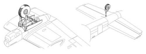 CMK 7122 Lancaster Mk. I/II - undercarriage set for HAS 1/72