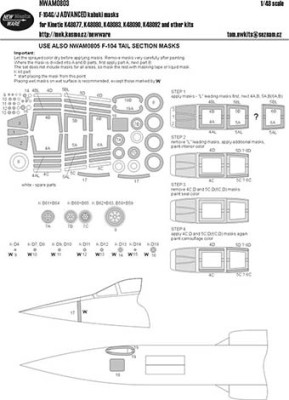 New Ware NWA-M0803 1/48 Mask F-104G/J ADVANCED (KIN)
