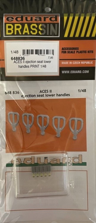 Eduard 648836 BRASSIN ACES II ejection seat lower handles 1/48