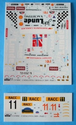 Reji Model 199 Citroen C4 WRC (RACC Catalunya 2009) 1/24
