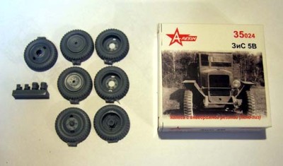 A-resin 35024 ЗиС-5В: колеса с внедорожной резиной (ленд-лиз) 1/35