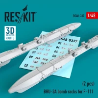 Reskit RS48-337 BRU-3A bomb racks for F-111 (2 pcs.) 3D-Print 1/48