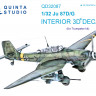 Quinta studio QD32087 Ju87 D/G (Trumpeter) 3D Декаль интерьера кабины 1/32