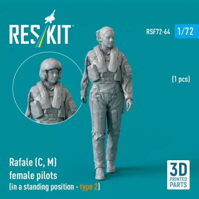Reskit F72064 Rafale (C, M) female pilot stand.posit.type 1 1/72