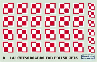 Model Maker Decals D72135 Polish national insignia chessboards for Polish jets 1/72