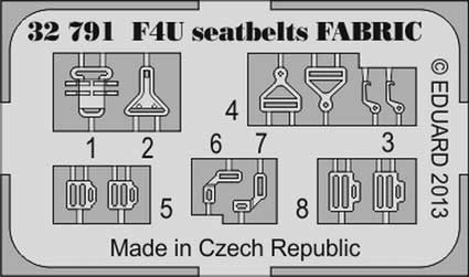 Eduard 32791 F4U seatbelts FABRIC