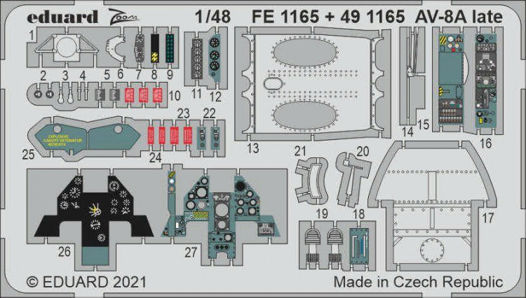 Eduard 491165 AV-8A late (KIN) SET 1:48