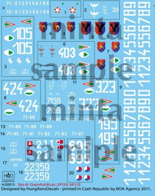 HAD J35013 Decal Sa-6 (Hungarian, Czech, Slovak) 1/35