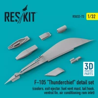 Reskit U32073 F-105 'Thunderchief' detail set (3D Printed) 1/32
