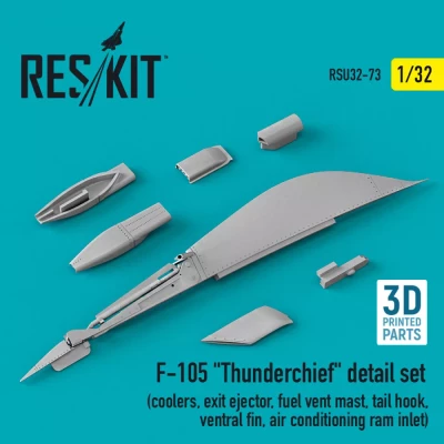 Reskit U32073 F-105 'Thunderchief' detail set (3D Printed) 1/32