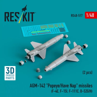 Reskit 48517 AGM-142 'Popeye/Have Nap' missiles (2 pcs.) 1/48