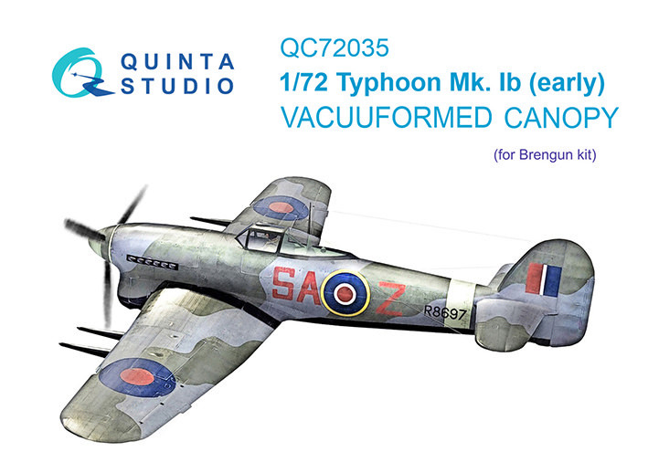 Quinta studio QC72035 Набор остекления для модели Hawker Typhoon Mk.1b (early) (Brengun) 1/72