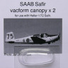 Maestro Models MMCK-7232 1/72 SAAB Safir - Vacu canopy (2 pcs.)