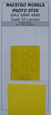 Maestro Models MMCK-4846 1/48 SAAB 32 Lansen - paint mask (TARA)
