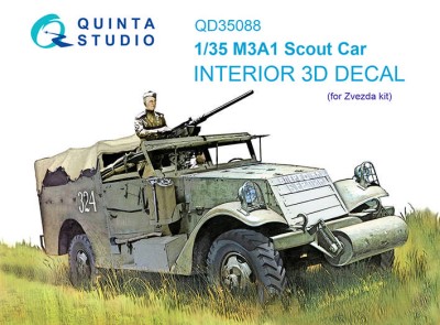 Quinta studio QD35088 M3A1 Scout (Zvezda) 1/35