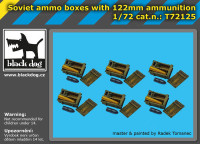 Blackdog G72125 Soviet ammo boxes with 122 mm ammunition 1/72