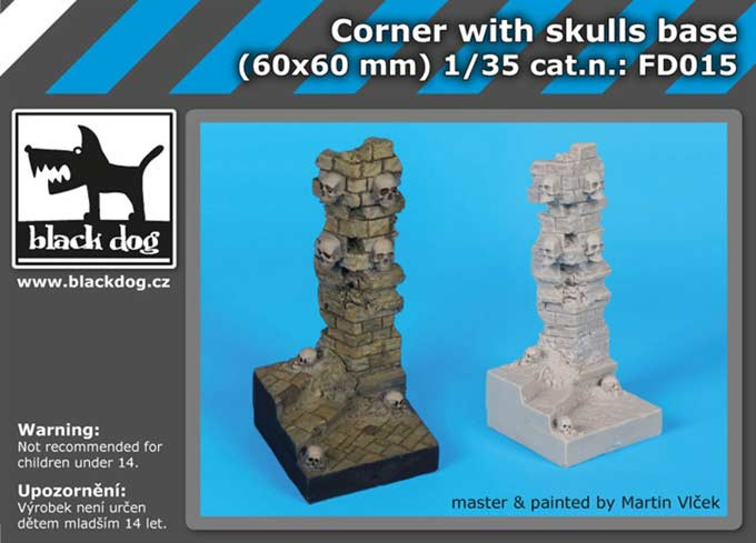 BlackDog GFD015 Corner with skulls base (60x60 mm)