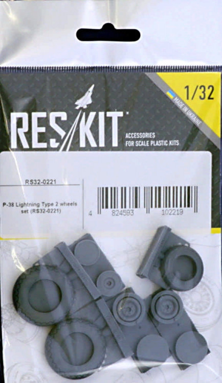 Reskit RS32-0221 P-38 Lightning Колеса Type 2 (REV,TRUMP) 1/32