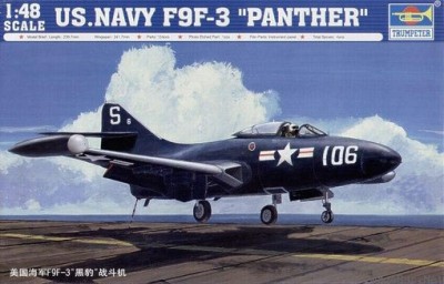 Trumpeter 02834 Самолёт F9F-3 &quot;PANTHER&quot; 1/48