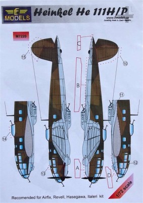 LF Model M7220 Mask Heinkel He 111H/P (AIRF/REV/HAS) 1/72