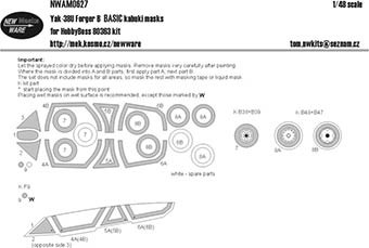 New Ware NWA-M0627 1/48 Mask Yak-38U Forger B BASIC (HOBBYB)