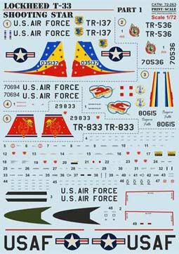 Print Scale 72-263 Lockheed T-33 Shooting Star 1/72