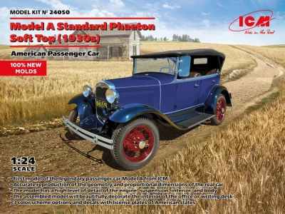 ICM 24050 Model A Standard Phaeton Soft Top (1930s) 1/24