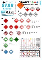 Star Decals 35-C1347 DANGER! Signs for hazardous loads. Two sizes 1/35