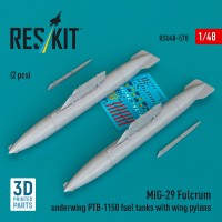 Reskit RSU48-578 MiG-29 Fulcrum underw. PTB-1150 fuel tanks 1/48