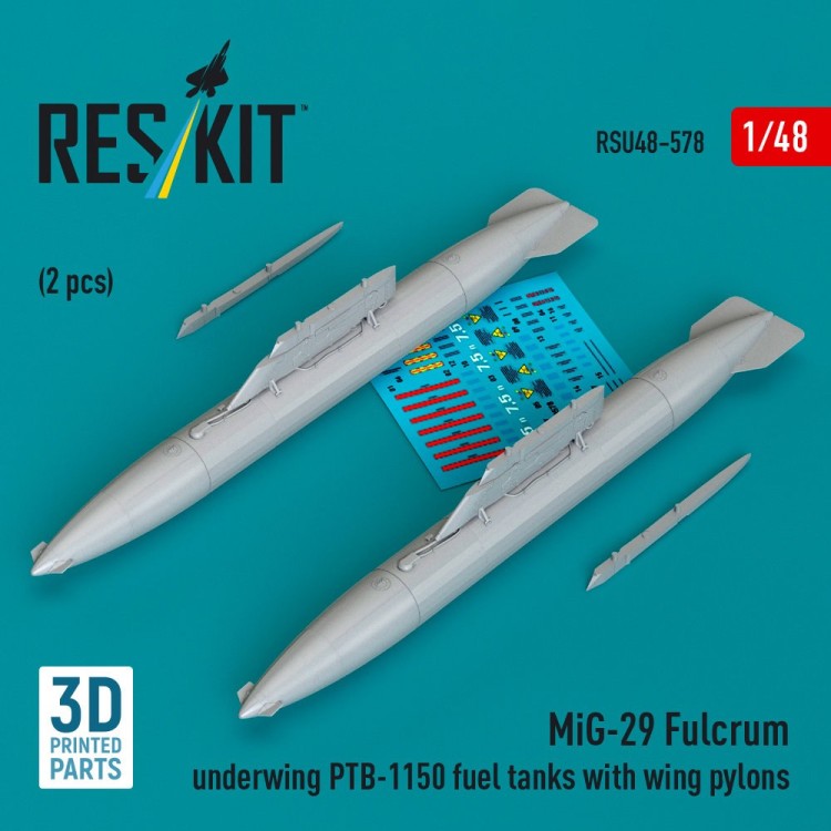Reskit RSU48-578 MiG-29 Fulcrum underw. PTB-1150 fuel tanks 1/48