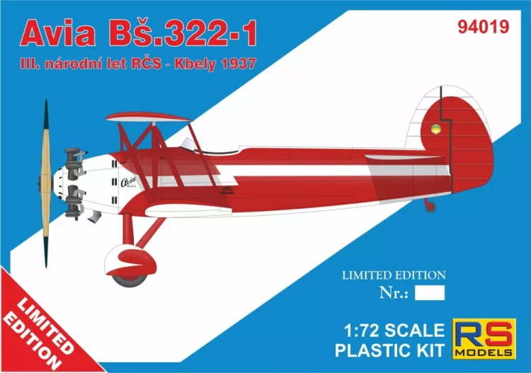 Rs Model 94019 Avia Bs.322-1 Aerial Acrobatics, Kbely 137 1/72