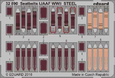 Eduard 32890 Seatbelts IJAAF WWII STEEL 1:32