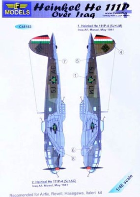 Lf Model C48183 Decals Heinkel He 111P over Iraq (MINI) 1/48