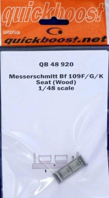 QuickBoost QB48920 Bf 109F/G/K seat (wood type) 1/48