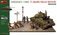 Miniart 36064 DRESDEN 1945, T-34/85 Field Repair, BIG SET 1/35