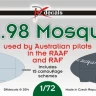 Dk Decals 72012 DH.98 Mosquito in RAAF & RAF (15x camo) 1/72