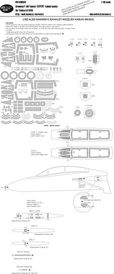 New Ware NWA-M0509 1/48 Mask F-14D Tomcat EXPERT (TAM 61118)