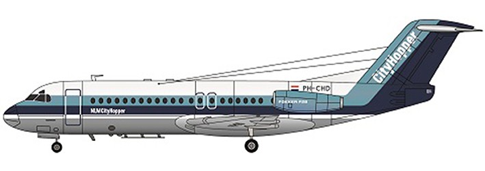 F-rsin Plastic FRP4093 Fokker F-28-4000 NLM CityHopper 1/144