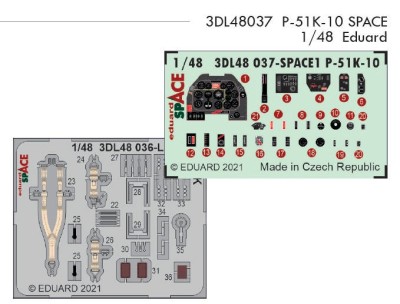 Eduard 3DL48037 P-51K-10 SPACE (EDU) 1/48