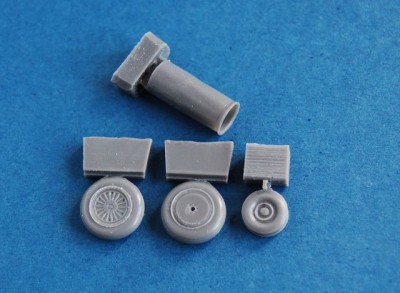 Pavla Models U72-128 DH. 100 Vampire Mk. 6 wheels + jet pipe for A-model 1:72