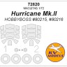 KV Models 72820 Hurricane Mk.II (HOBBYBOSS #80215, #80216) + маски на диски и колеса HOBBYBOSS GB 1/72