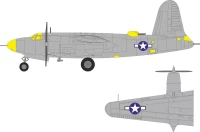 Eduard EX1138 Mask B-26F Marauder US nation. insignia (ICM) 1/48