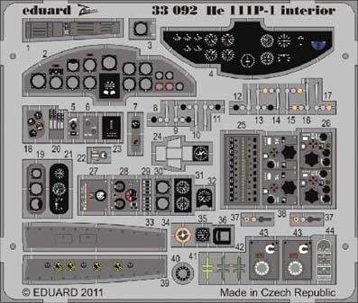 Eduard 33092 1/32 Фототравление He 111P-1 interior S.A.