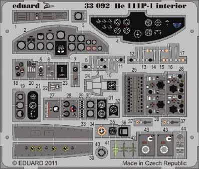Eduard 33092 1/32 Фототравление He 111P-1 interior S.A.