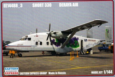 Восточный Экспресс 14488-3 Пассажирский самолёт Short 330 Deraya Air 1/144